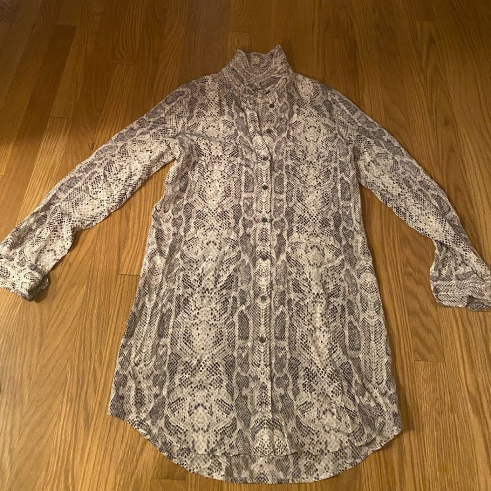 Equipment Snake Skin Print Dress – Like New